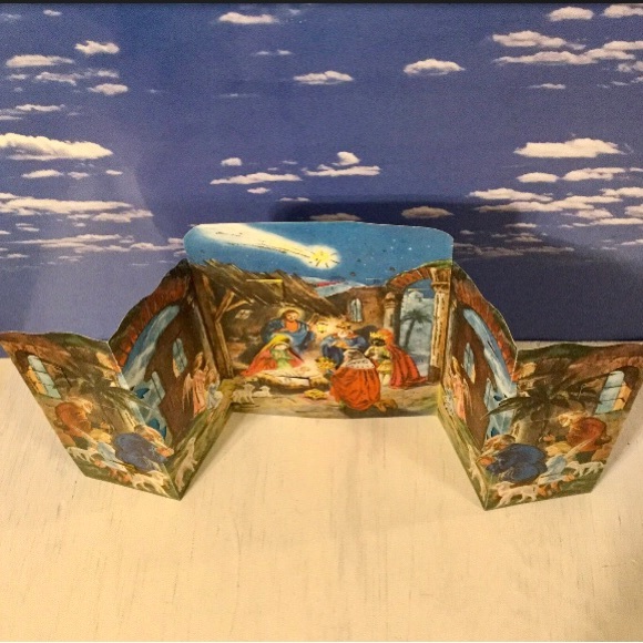 Christmas Advent Calendar W Germany paper & glitter Bible verses Christian - Picture 3 of 9